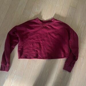 Red cropped sweater